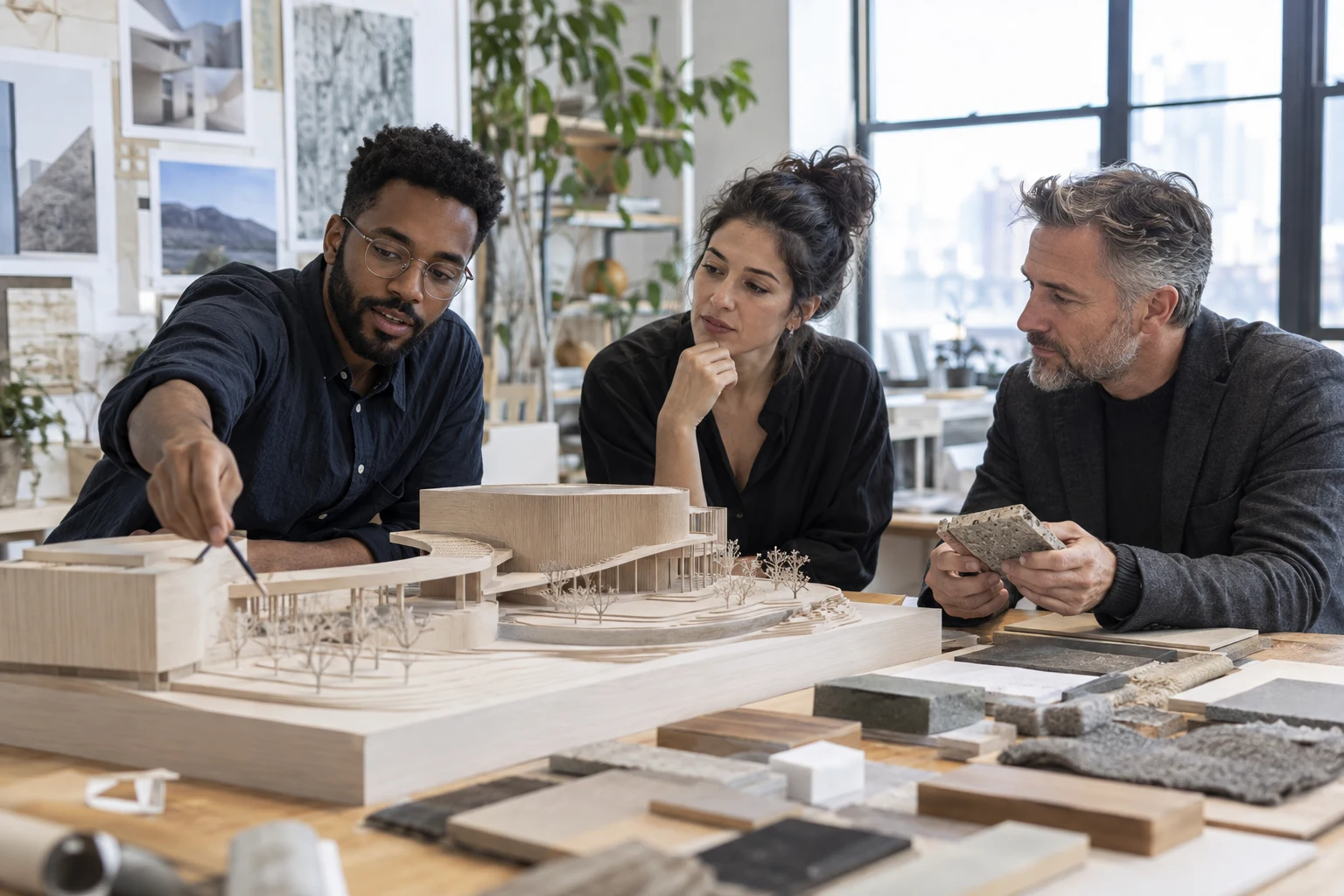 Fictional property viewing and architecture team