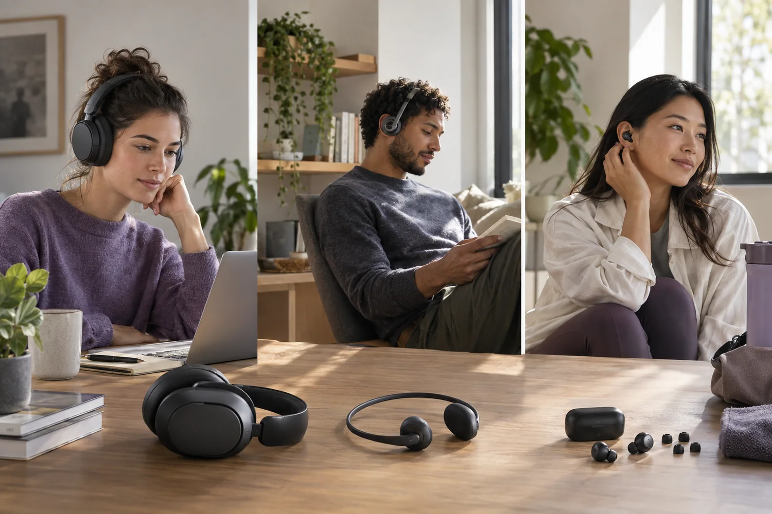 Choose headphones for the room you are in: Fit, isolation, connection and microphone behaviour matter more than a single battery-life figure.