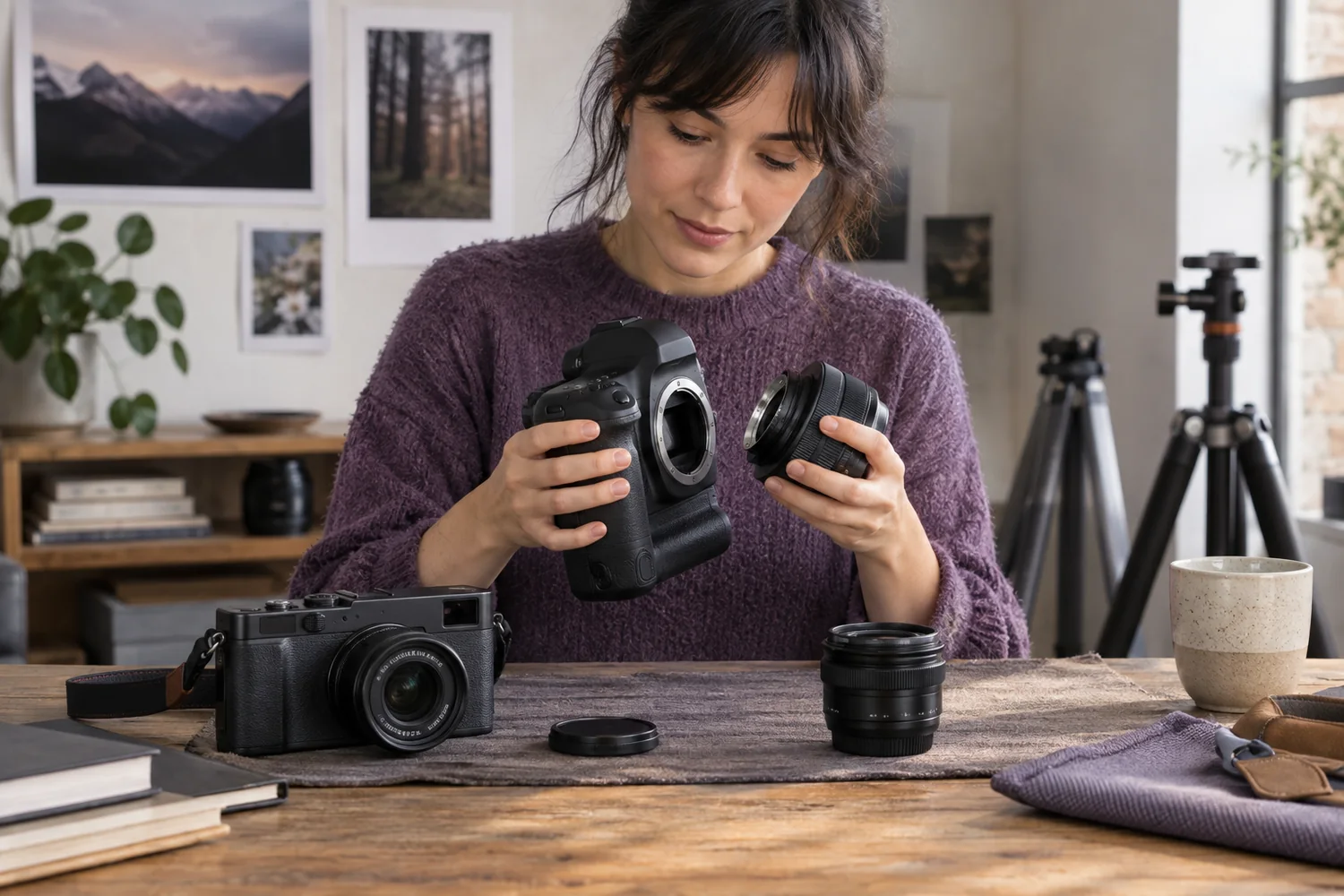 Choose the mount before the megapixels: Start with the connection between the body and lens, then choose a focal length that suits the subject and the space.