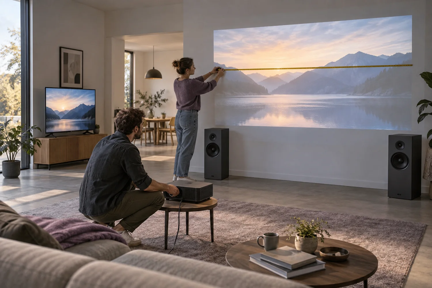 Measure the room before choosing the projector: Image size, throw distance, ambient light and sound determine whether a portable screening will work.