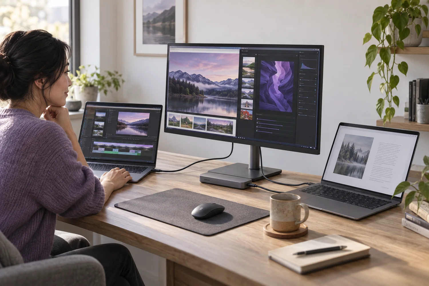 USB-C is the connector, not the complete answer: A single socket can carry different kinds of power, data and video. Check each capability before planning a one-cable desk.