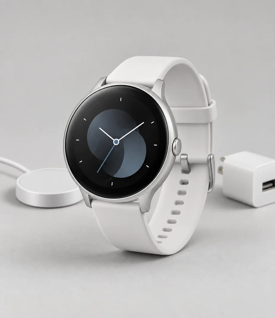 Trace Loop 2 38 Silver White Silicone