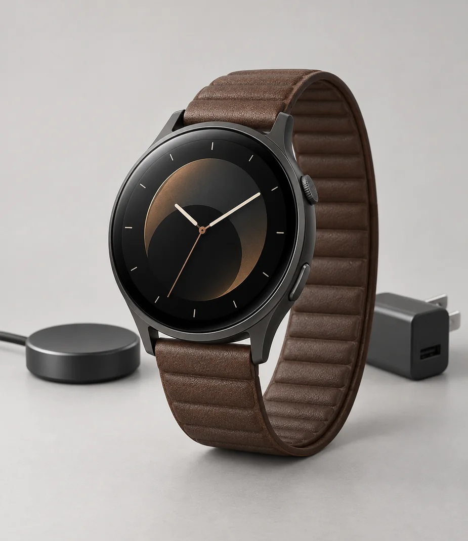 Trace Loop 4 42 Graphite Cocoa Leather