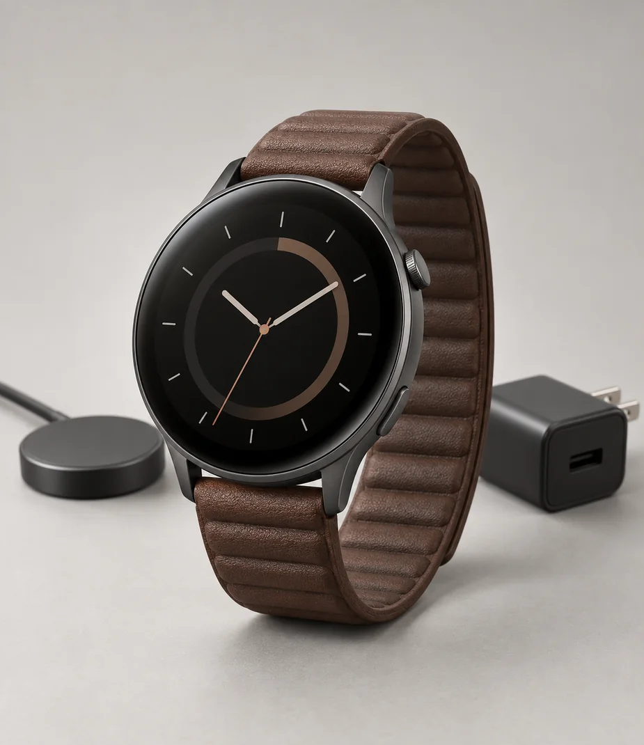 Trace Loop 5 42 Graphite Cocoa Leather