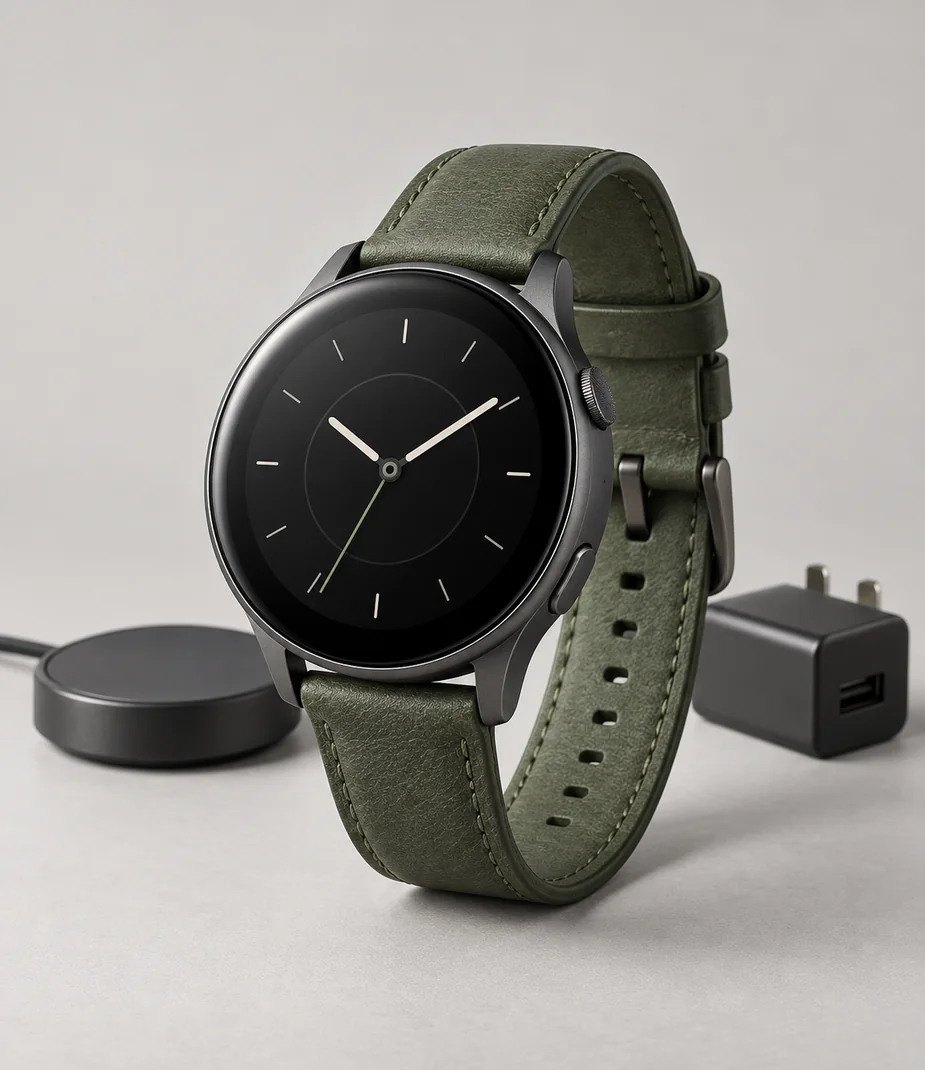 Trace Loop 5 42 Graphite Moss Leather