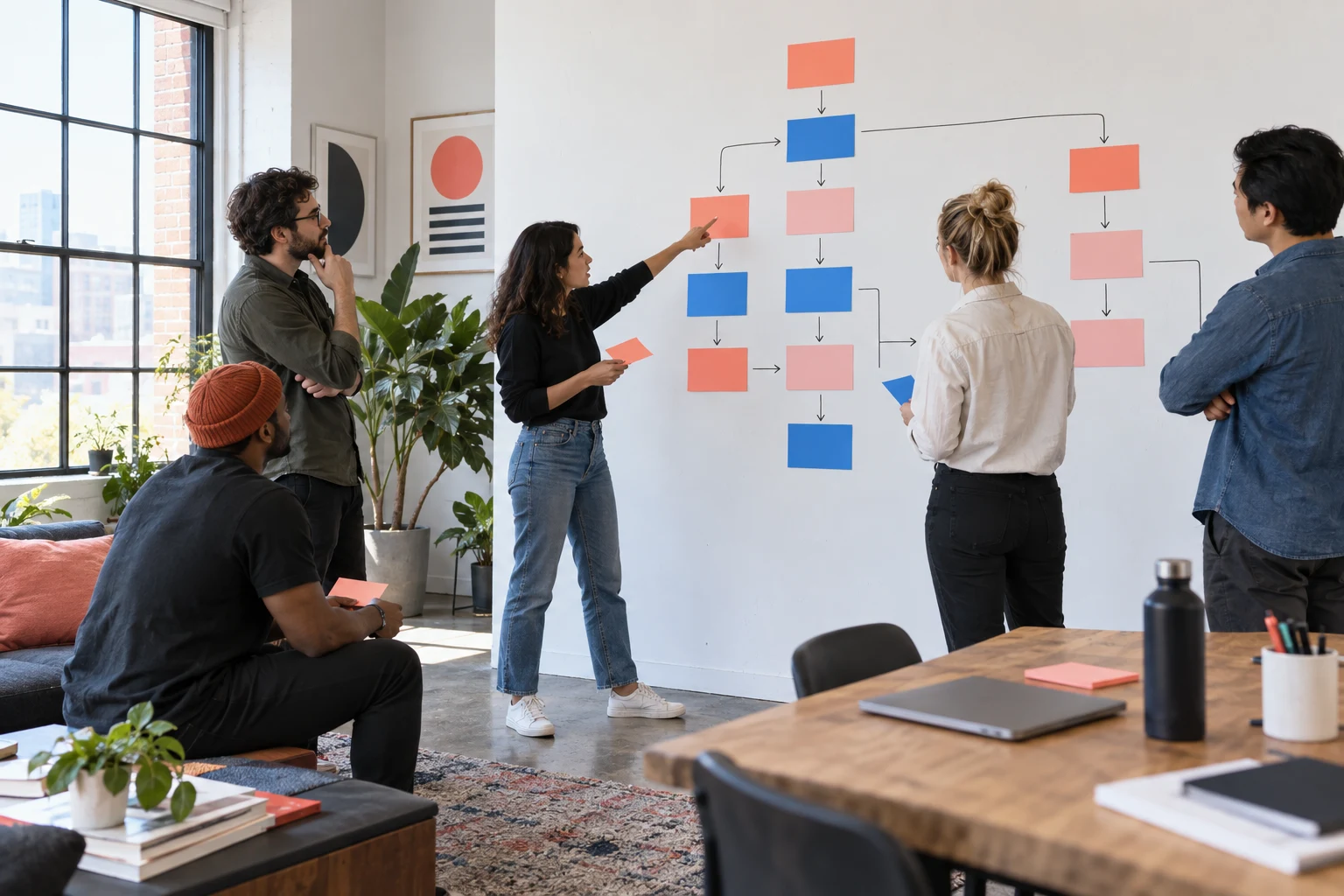 A wall of ideas from a design sprint