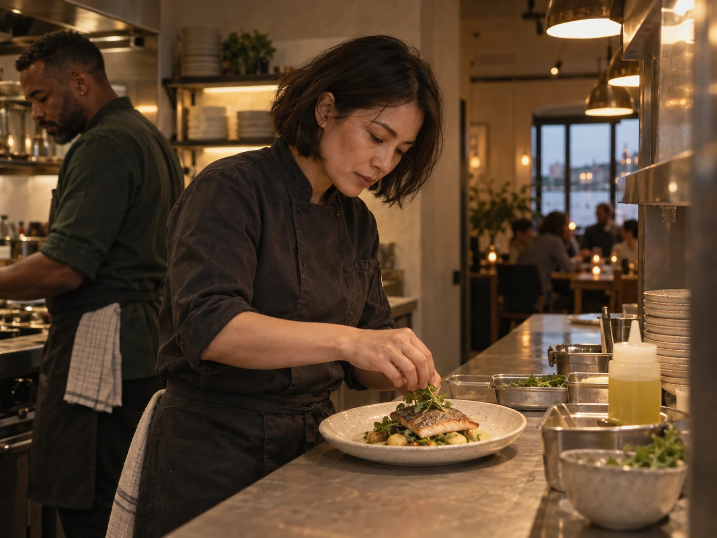 Mara at the pass finishing the exact trout plate