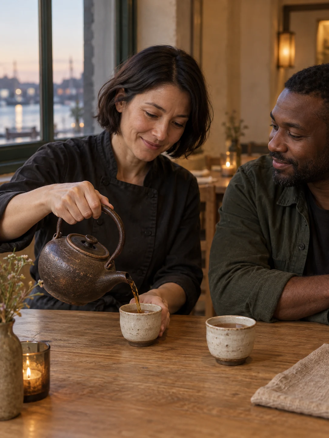 Roasted tea pot; A warm, aromatic pot with a roasted rather than grassy character.