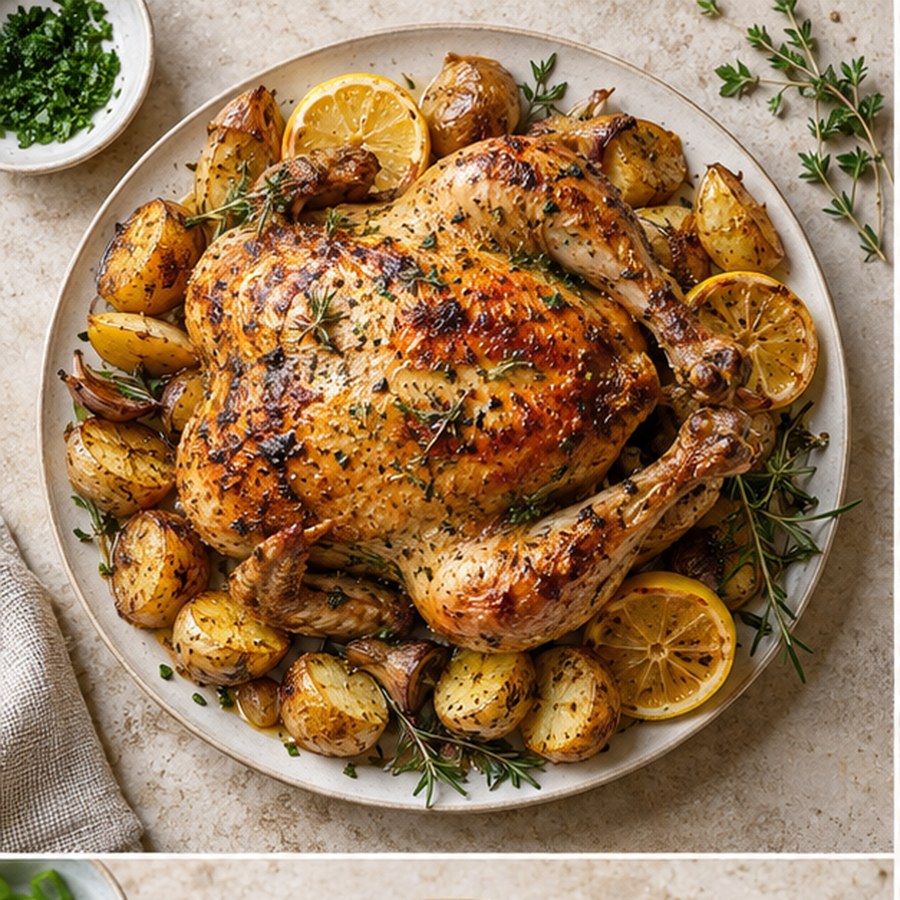 Lemon herb roast chicken