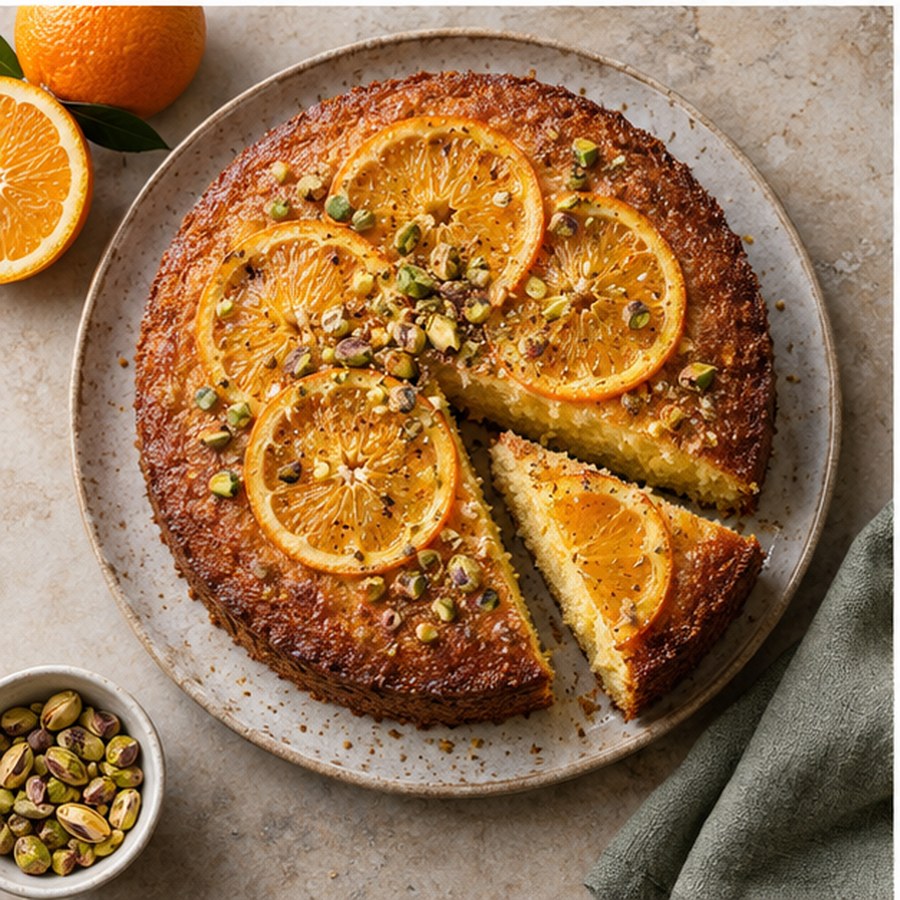 Olive oil orange cake