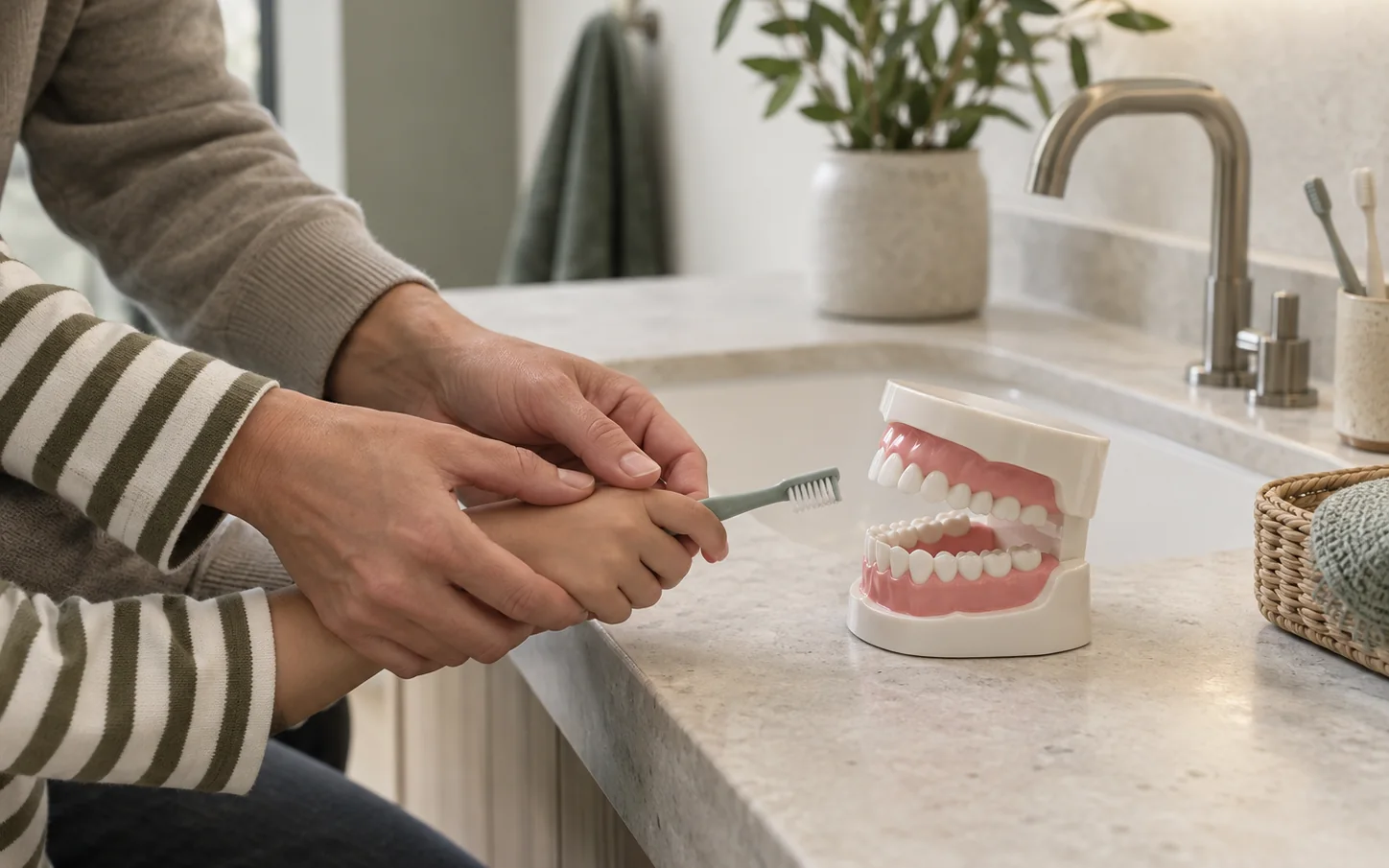 Helping children learn to brush