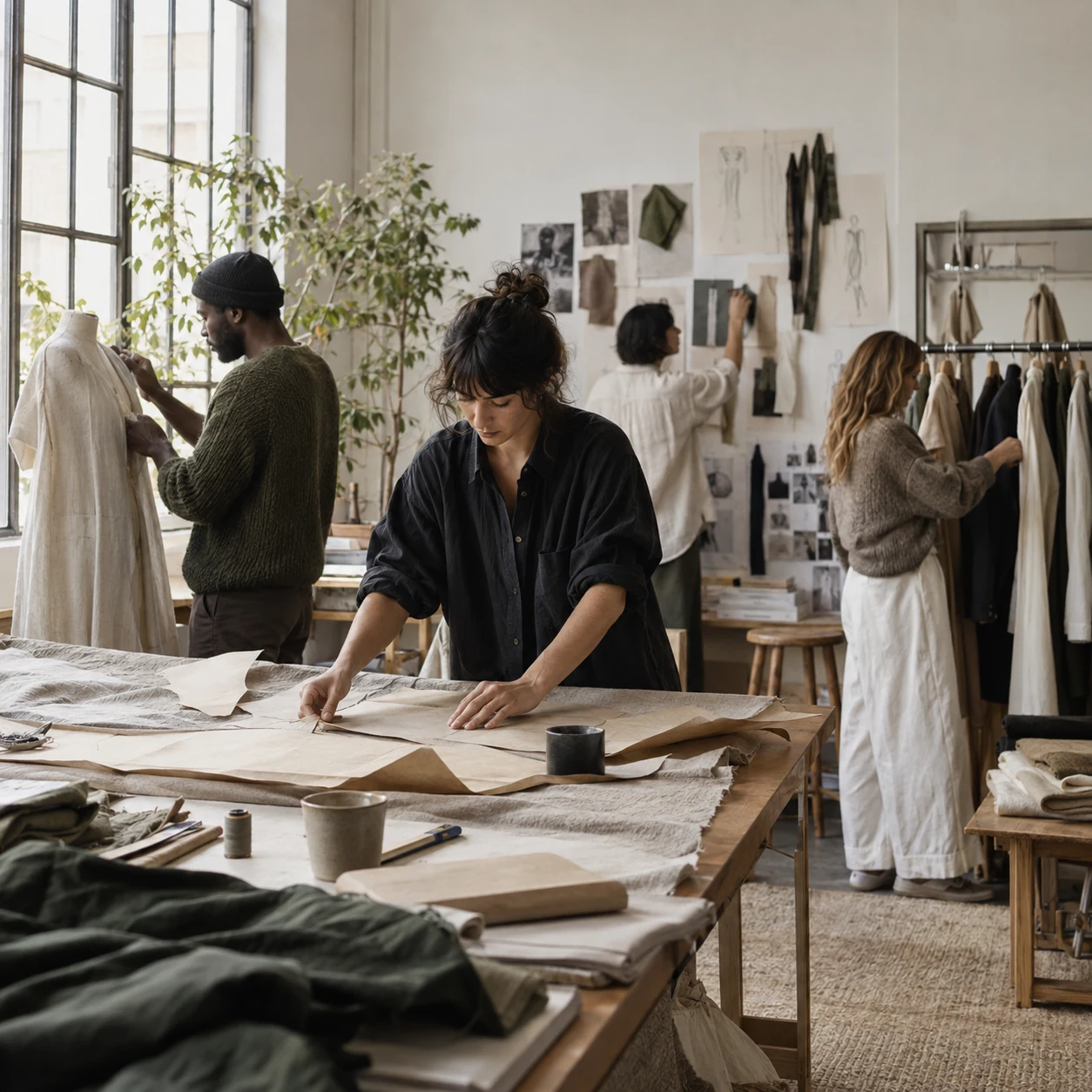 The movement of a day at the fictional studio