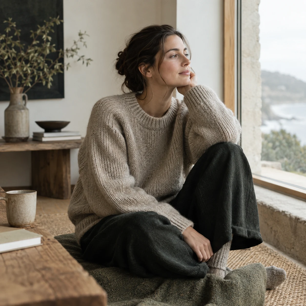 The quiet comfort of knitwear
