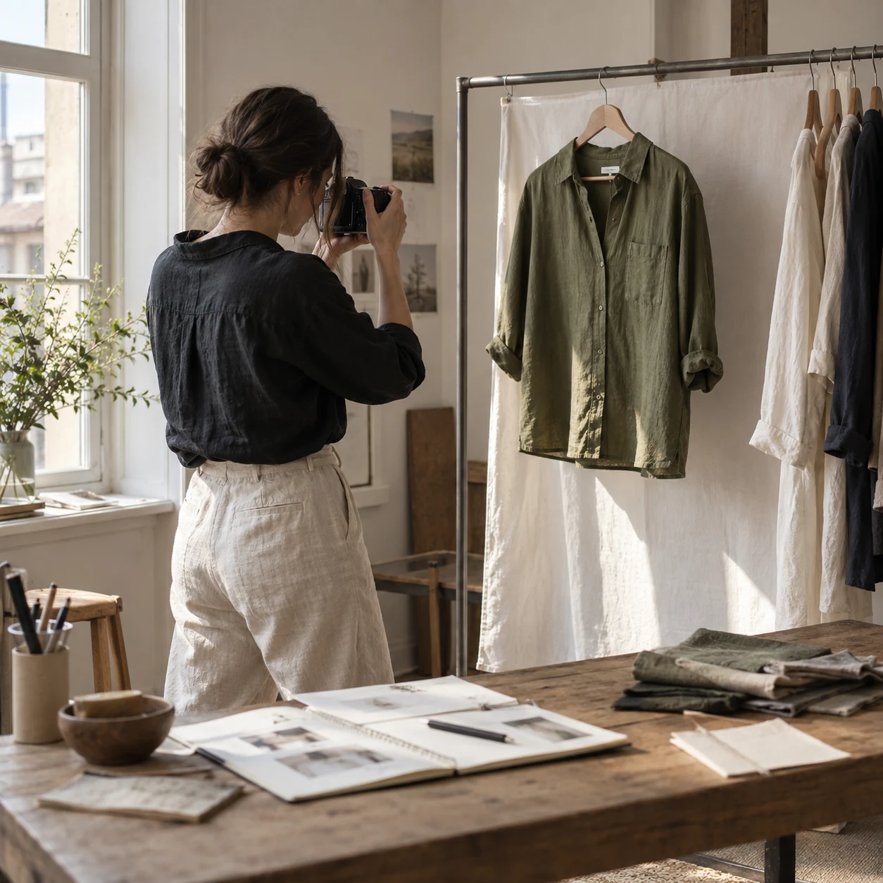 Photographing clothes without hiding their shape