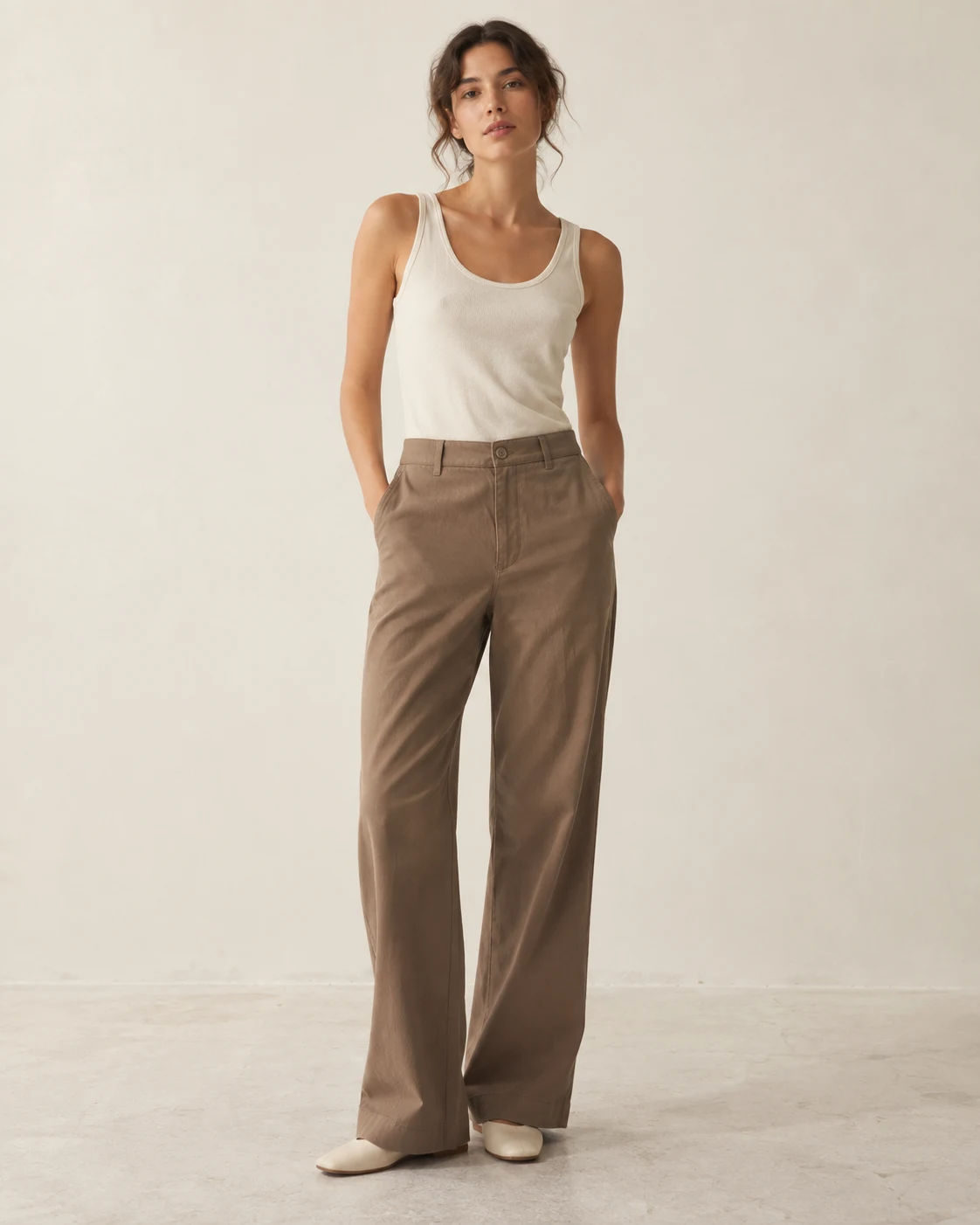 Haze Easy Trouser in Clay